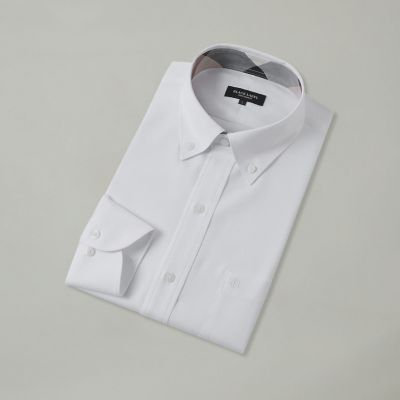 ＜BLACK LABEL CRESTBRIDGE (Men)＞【一部店舗限定】テクニカルバスケットソリッドセミワイドカラーシャツ