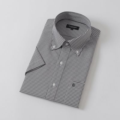 ＜BLACK LABEL CRESTBRIDGE (Men)＞【一部店舗限定】テクニカルギンガムチェックハーフボタンダウンシャツ