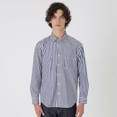 ストライプコンビシャツ | BLACK LABEL CRESTBRIDGE (Men)/ブラック