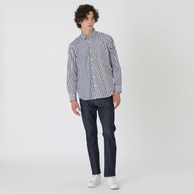 ストライプコンビシャツ | BLACK LABEL CRESTBRIDGE (Men)/ブラック