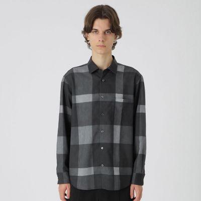 ＜BLACK LABEL CRESTBRIDGE (Men)＞デニムライククレストブリッジチェックシャツ