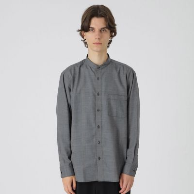 ＜BLACK LABEL CRESTBRIDGE (Men)＞クレストブリッジグレンチェックバンドカラーシャツ