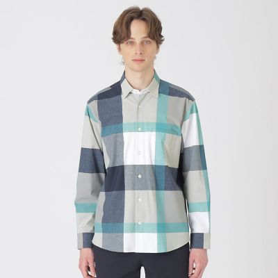 ＜BLACK LABEL CRESTBRIDGE (Men)＞ナイロントリコットクレストブリッジチェックシャツ