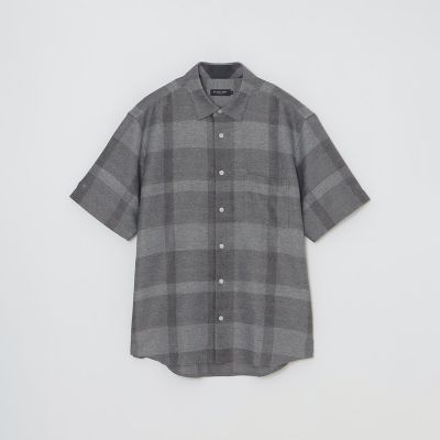 シャドーチェックカラミハーフスリーブシャツ | BLACK LABEL