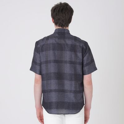 シャドーチェックカラミハーフスリーブシャツ | BLACK LABEL