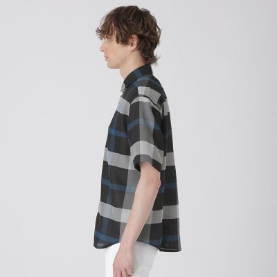 カラミクレストブリッジチェックハーフスリーブシャツ | BLACK LABEL