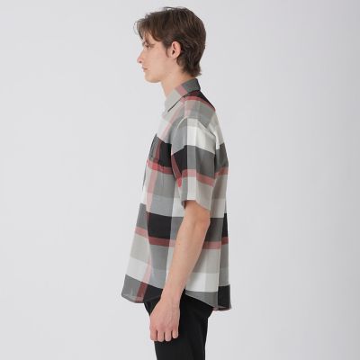ブラックレーベルクレストブリッジ新品ベージュ カラミシャツ / 半袖シャツ L カラミクレストブリッジチェックハーフスリーブシャツ | BLACK LABEL