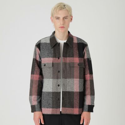 ＜BLACK LABEL CRESTBRIDGE (Men)＞スライバーチェックパデッドＣＰＯシャツ