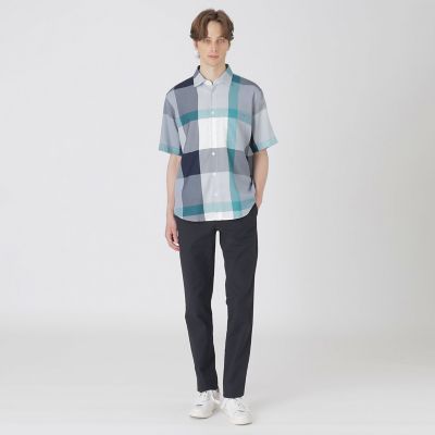 ドビーメッシュクレストブリッジチェックシャツ | BLACK LABEL