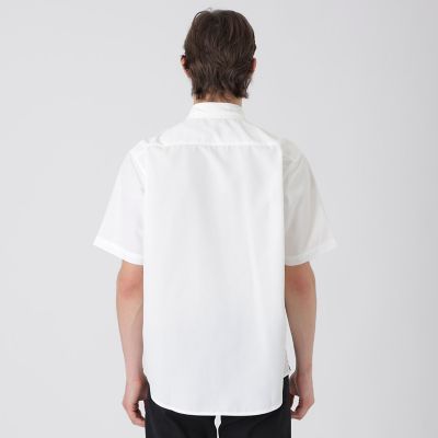 パネルチェックハイブリッドハーフスリーブシャツ | BLACK LABEL