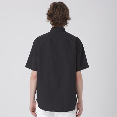 パネルチェックハイブリッドハーフスリーブシャツ | BLACK LABEL