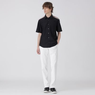 ヨークカラミチェックハーフスリーブシャツ | BLACK LABEL CRESTBRIDGE