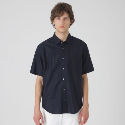 コットンリネンシャドーチェックシャツ | BLACK LABEL CRESTBRIDGE