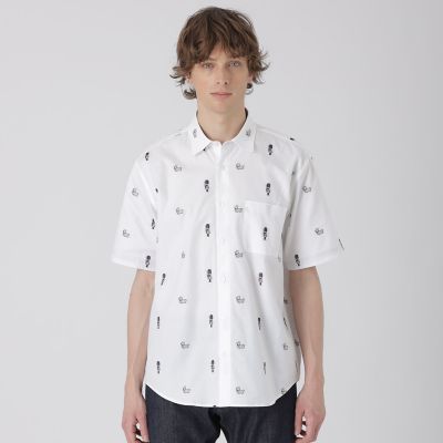 ＜BLACK LABEL CRESTBRIDGE (Men)＞ガーズマン＆コーギーカットジャカードハーフスリーブシャツ