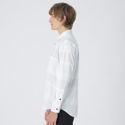 BLACK lab．】ハイストレッチトリコットチェックシャツ