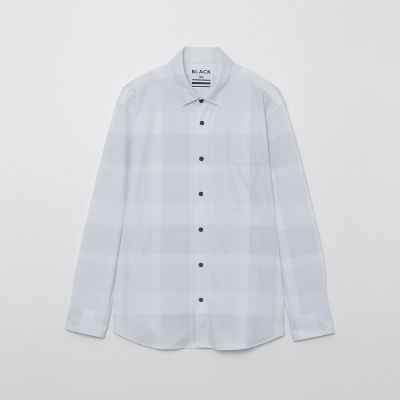BLACK lab．】ハイストレッチトリコットチェックシャツ