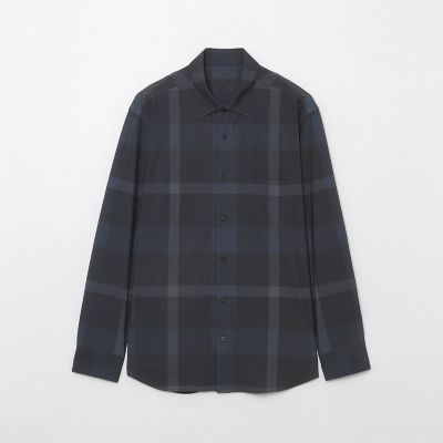 BLACK lab．】ハイストレッチトリコットチェックシャツ