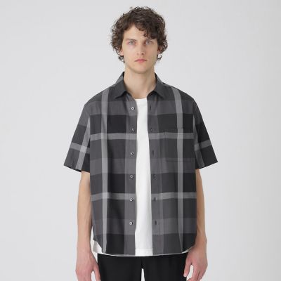 ＜BLACK LABEL CRESTBRIDGE (Men)＞【一部店舗限定】クレストブリッジチェックハーフスリーブシャツ
