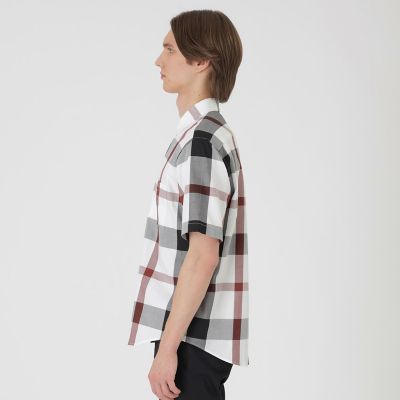 一部店舗限定】クレストブリッジチェックツイルハーフスリーブシャツ