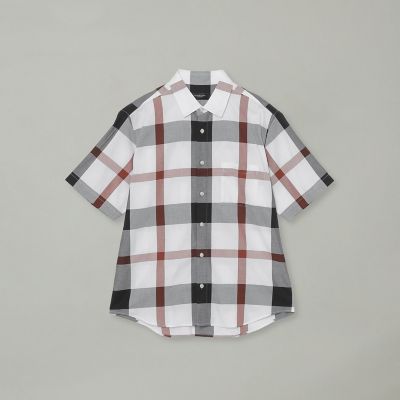 一部店舗限定】クレストブリッジチェックツイルハーフスリーブシャツ