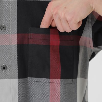 一部店舗限定】クレストブリッジチェックツイルハーフスリーブシャツ