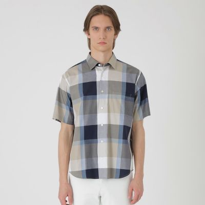 一部店舗限定】クレストブリッジチェックツイルハーフスリーブシャツ