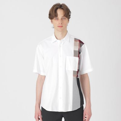 ＜BLACK LABEL CRESTBRIDGE (Men)＞【一部店舗限定】クレストブリッジチェックパッチワークシャツ