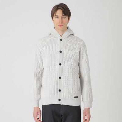 チェックコンビフードカーディガン | BLACK LABEL CRESTBRIDGE (Men