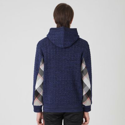 チェックコンビフードカーディガン | BLACK LABEL CRESTBRIDGE (Men