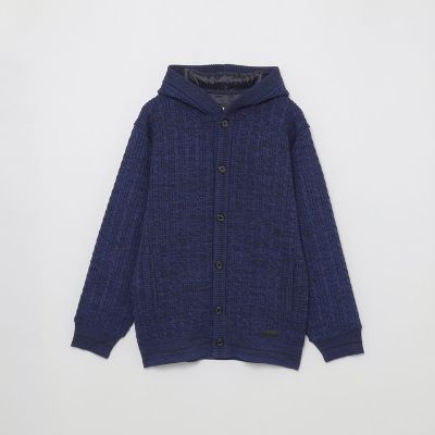 チェックコンビフードカーディガン | BLACK LABEL CRESTBRIDGE (Men