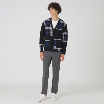 パッチワークチェックカーディガン | BLACK LABEL CRESTBRIDGE (Men