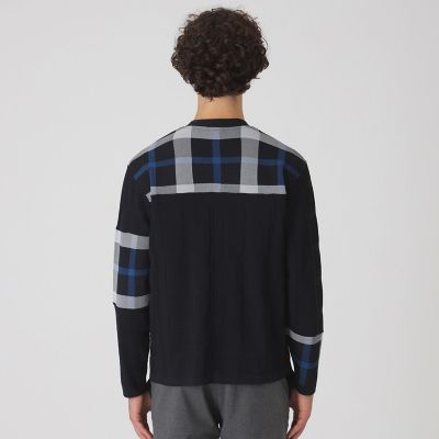 パッチワークチェックカーディガン | BLACK LABEL CRESTBRIDGE (Men