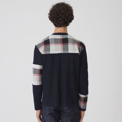 パッチワークチェックカーディガン | BLACK LABEL CRESTBRIDGE (Men