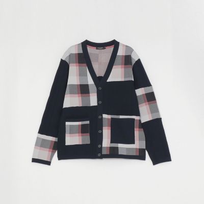 パッチワークチェックカーディガン | BLACK LABEL CRESTBRIDGE (Men