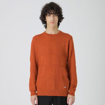 シャドーチェッククルーネックニット | BLACK LABEL CRESTBRIDGE (Men