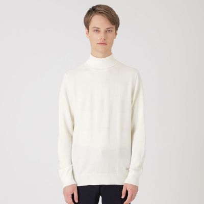 シャドーチェックタートルネックニット | BLACK LABEL CRESTBRIDGE