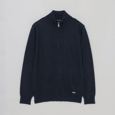 シャドーチェックハーフジップニット | BLACK LABEL CRESTBRIDGE (Men
