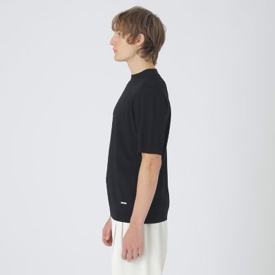 ヴィスコンフィーモックネックニットTシャツ | BLACK LABEL
