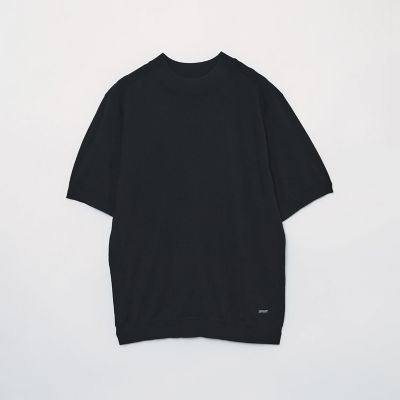 ヴィスコンフィーモックネックニットTシャツ | BLACK LABEL