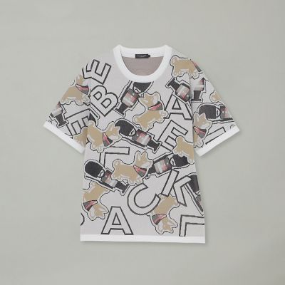 【新品・未使用】ブラックレーベル クレストブリッジ ガーズマン ニット M ガーズマン＆コーギーニットTシャツ | BLACK LABEL CRESTBRIDGE (Men
