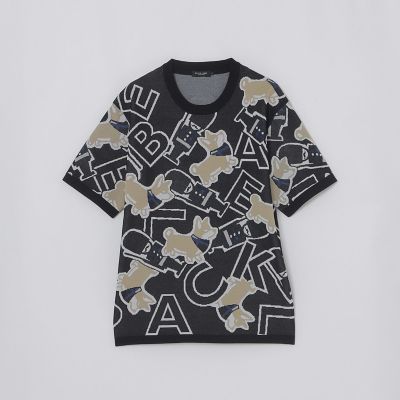 ガーズマン＆コーギーニットTシャツ | BLACK LABEL CRESTBRIDGE (Men
