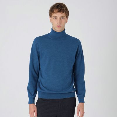 ZEGNA BLACK LABEL CRESTBRIDGE (Men)/ブラックレーベル・クレストブリッジ CASHWOOLドレスタートルネックニット 26ブルーC トップス【三越伊勢丹/公式】