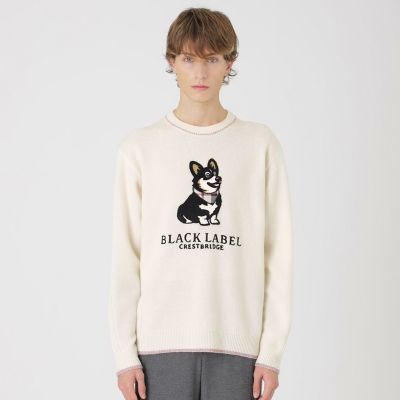 ＜BLACK LABEL CRESTBRIDGE (Men)＞コーギーエンブロイダリーニット