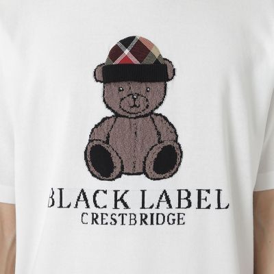 トップス Burberry BLACK LABEL CRESTBRIDGE 一部店舗限定】チェックキャップベアーニットTシャツ | BLACK LABEL