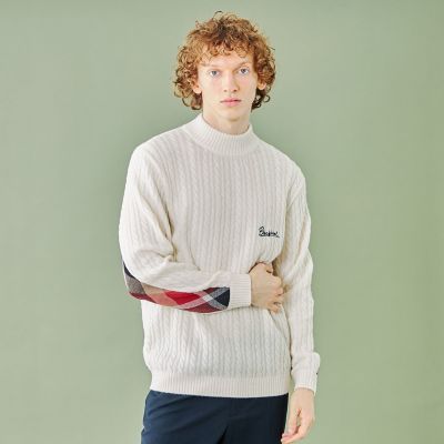 ＜BLACK LABEL CRESTBRIDGE (Men)＞【ＷＥＢ・一部店舗限定】ハーフモックケーブルニット