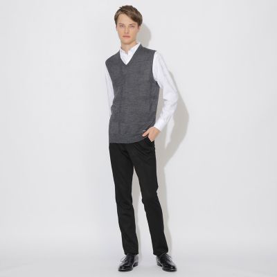 WEB限定】シャドーチェックニットベスト | BLACK LABEL CRESTBRIDGE