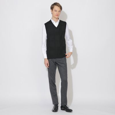 現行 限定品【新品タグ付】ブラックレーベルクレストブリッジ ニットベスト WEB限定】シャドーチェックニットベスト | BLACK LABEL CRESTBRIDGE