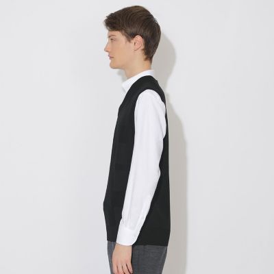 WEB限定】シャドーチェックニットベスト | BLACK LABEL CRESTBRIDGE