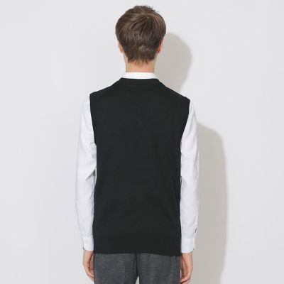 WEB限定】シャドーチェックニットベスト | BLACK LABEL CRESTBRIDGE