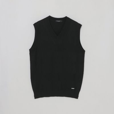 WEB限定】シャドーチェックニットベスト | BLACK LABEL CRESTBRIDGE